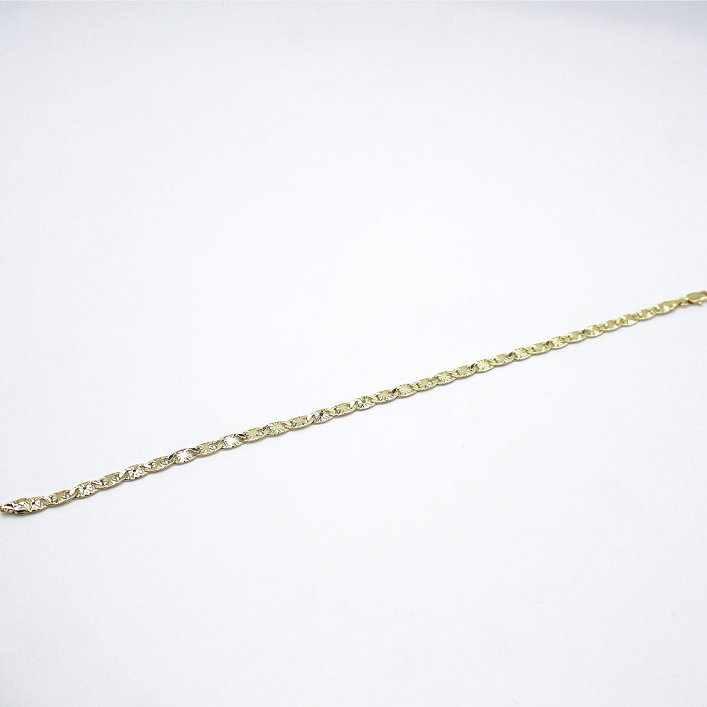 18k Layered Real Gold Plated Valentino link anklet bracelet #52