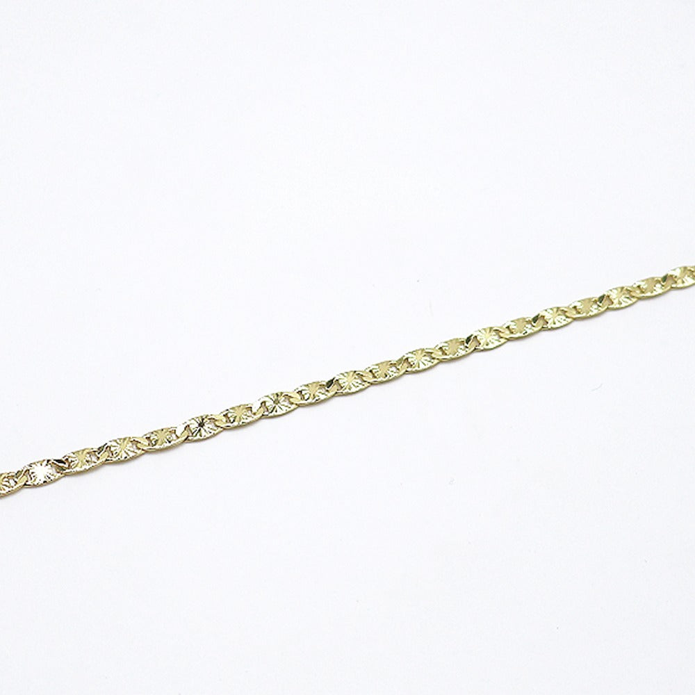 18k Layered Real Gold Plated Valentino link anklet bracelet #52