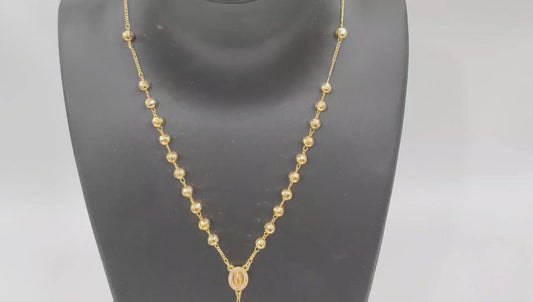 18k Layered real gold filled religious rosary necklace #9