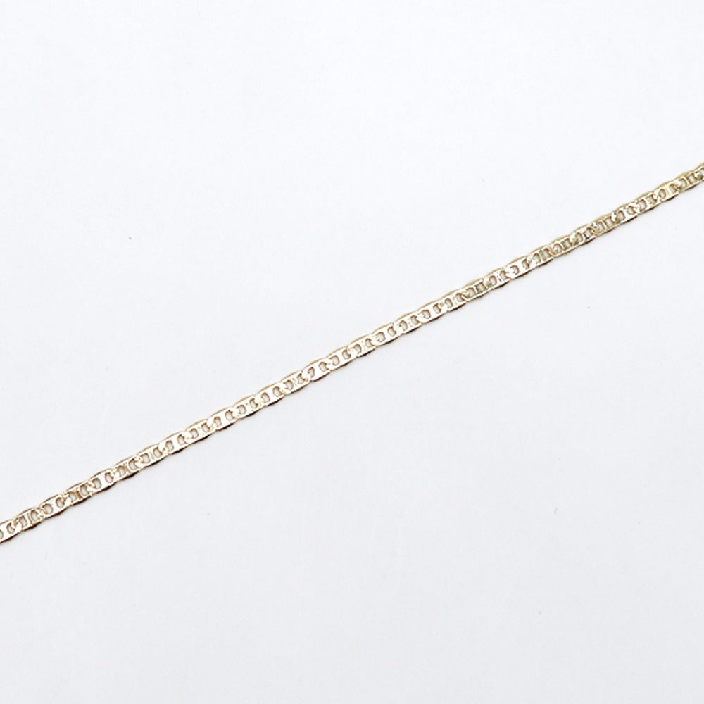 18k Layered Real gold Plated mariner links anklet bracelet 10 inches #34